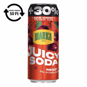 Üdítőital szénsavas MÁRKA Juicy soda Meggy 0,33L DRS