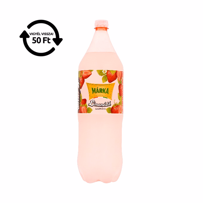 Üdítőital szénsavas MÁRKA Limonádé szamóca 2L DRS Üdítőital szénsavas MÁRKA Limonádé szamóca 2L DRS