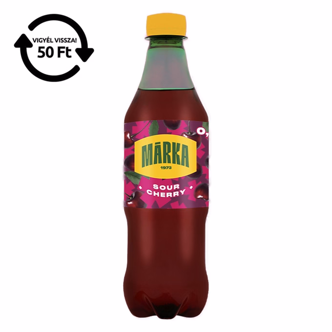 Üdítőital szénsavas MÁRKA Meggy 0,5L DRS