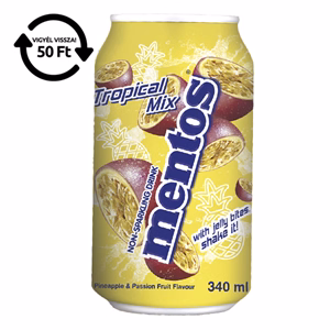 Üdítőital szénsavas MENTOS tropical mix 340 ml DRS