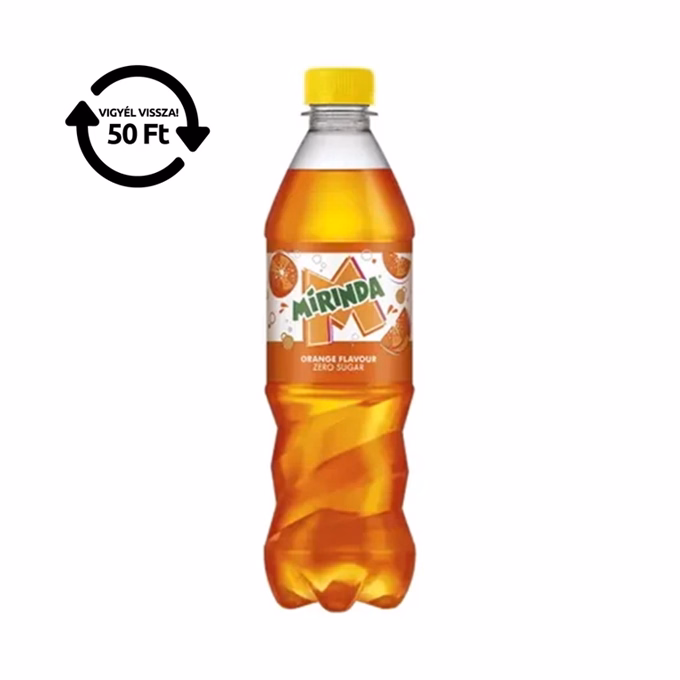 Üdítőital szénsavas MIRINDA Zero 0,5L DRS