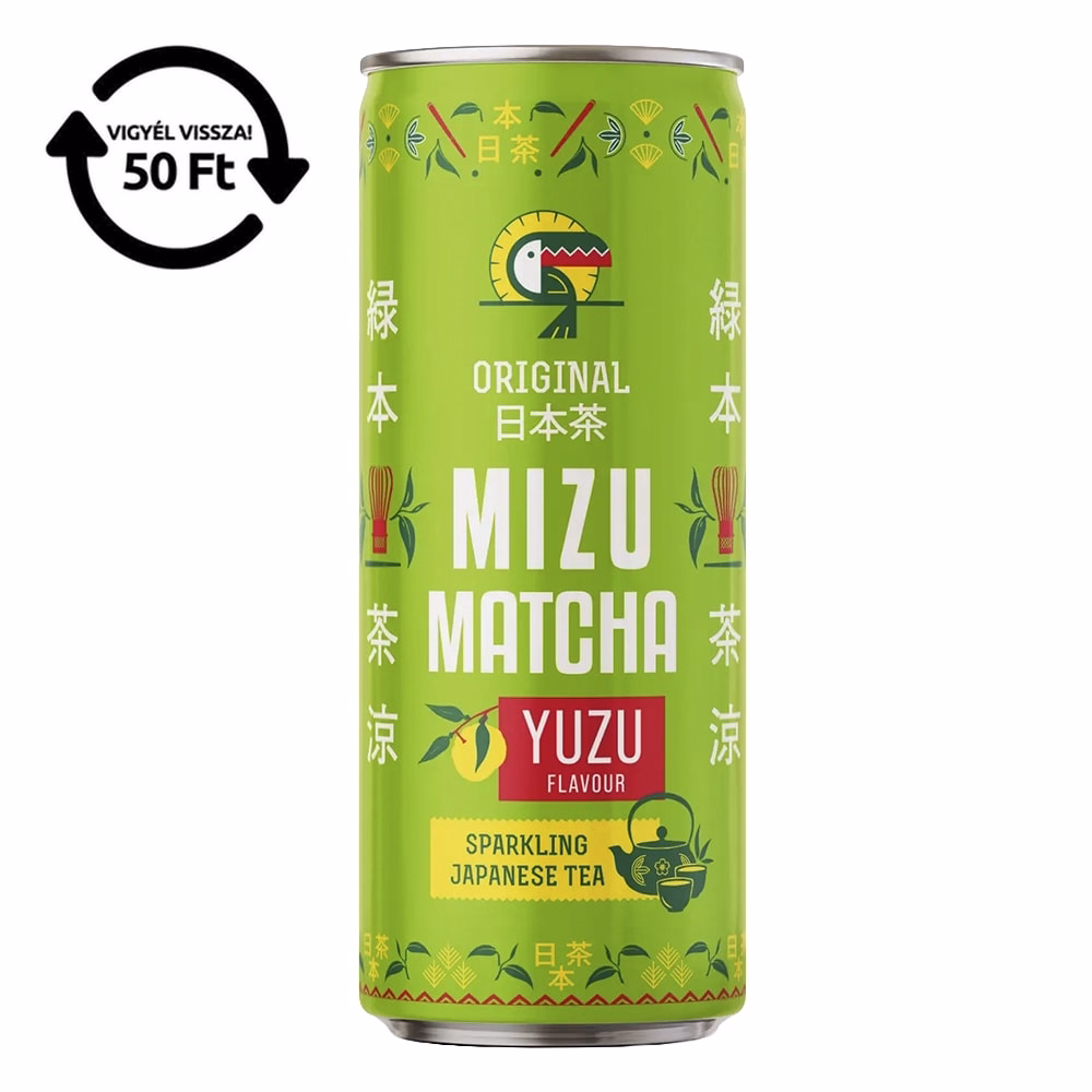 Üdítőital szénsavas MIZU MATCHA Original yerba mate 0,33l DRS
