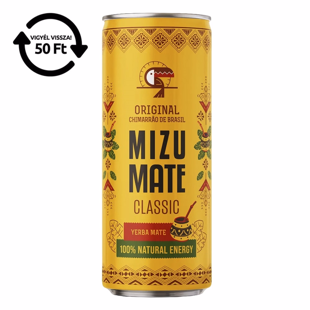 Üdítőital szénsavas MIZU MATE Classic yerba mate 0,33l DRS