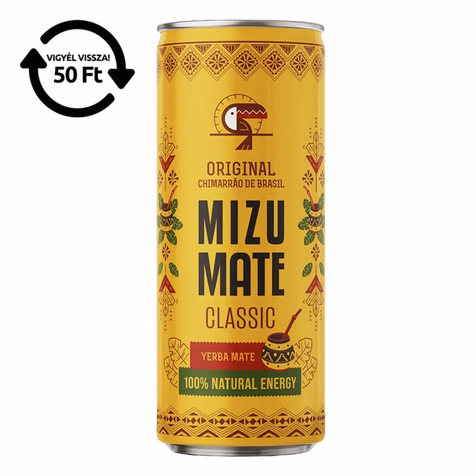Üdítőital szénsavas MIZU MATE Classic yerba mate 0,33l DRS