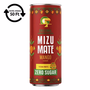 Üdítőital szénsavas MIZU MATE Zero mangó yerba mate 0,33l DRS