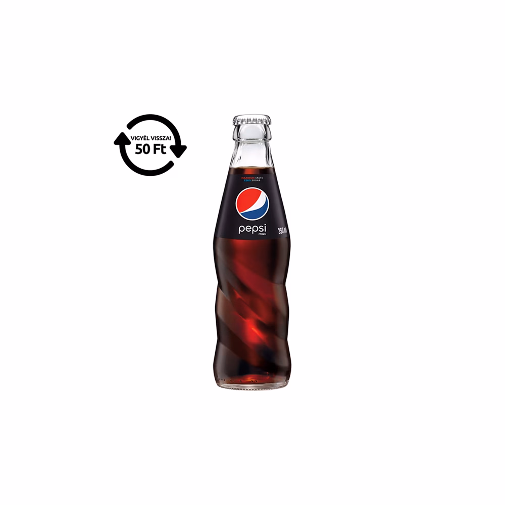 Üdítőital szénsavas PEPSI Black üveges 0,25L DRS