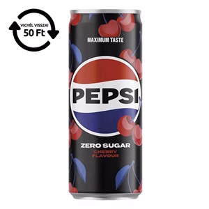 Üdítőital szénsavas PEPSI Cherry zero dobozos 0,33L DRS