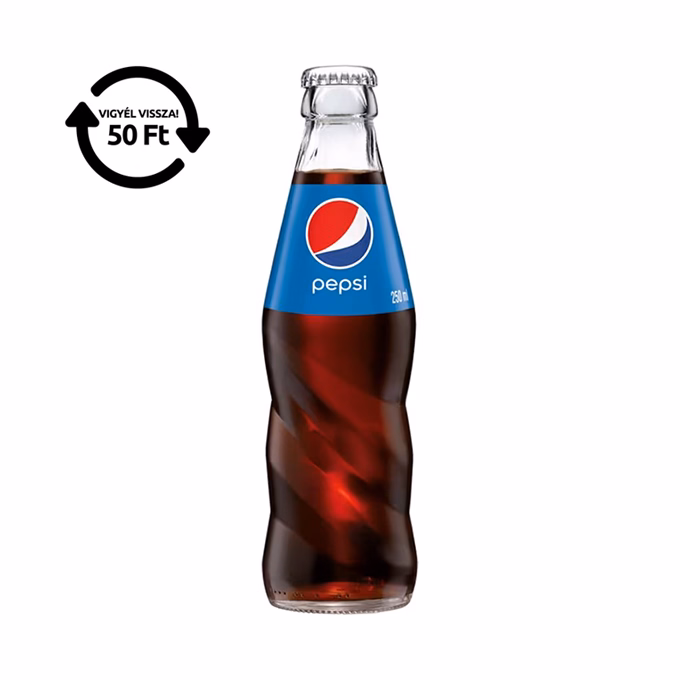Üdítőital szénsavas PEPSI üveges 0,25L DRS