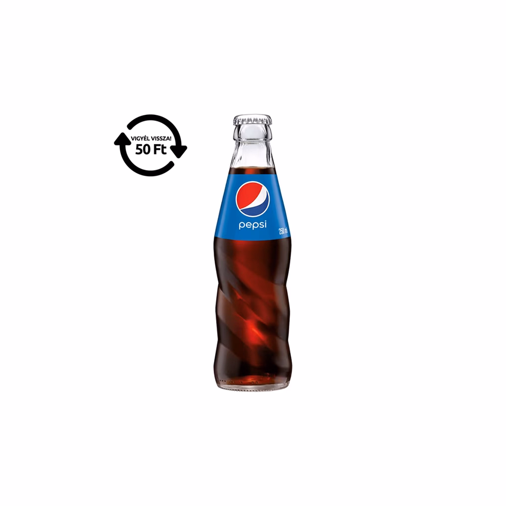 Üdítőital szénsavas PEPSI üveges 0,25L DRS