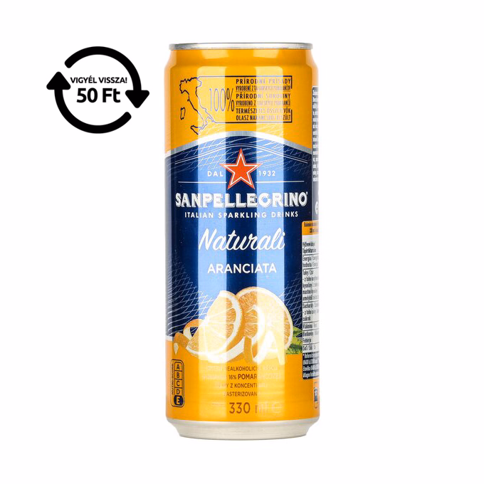 Üdítőital szénsavas SAN PELLEGRINO Aranciata narancs 0,33L DRS