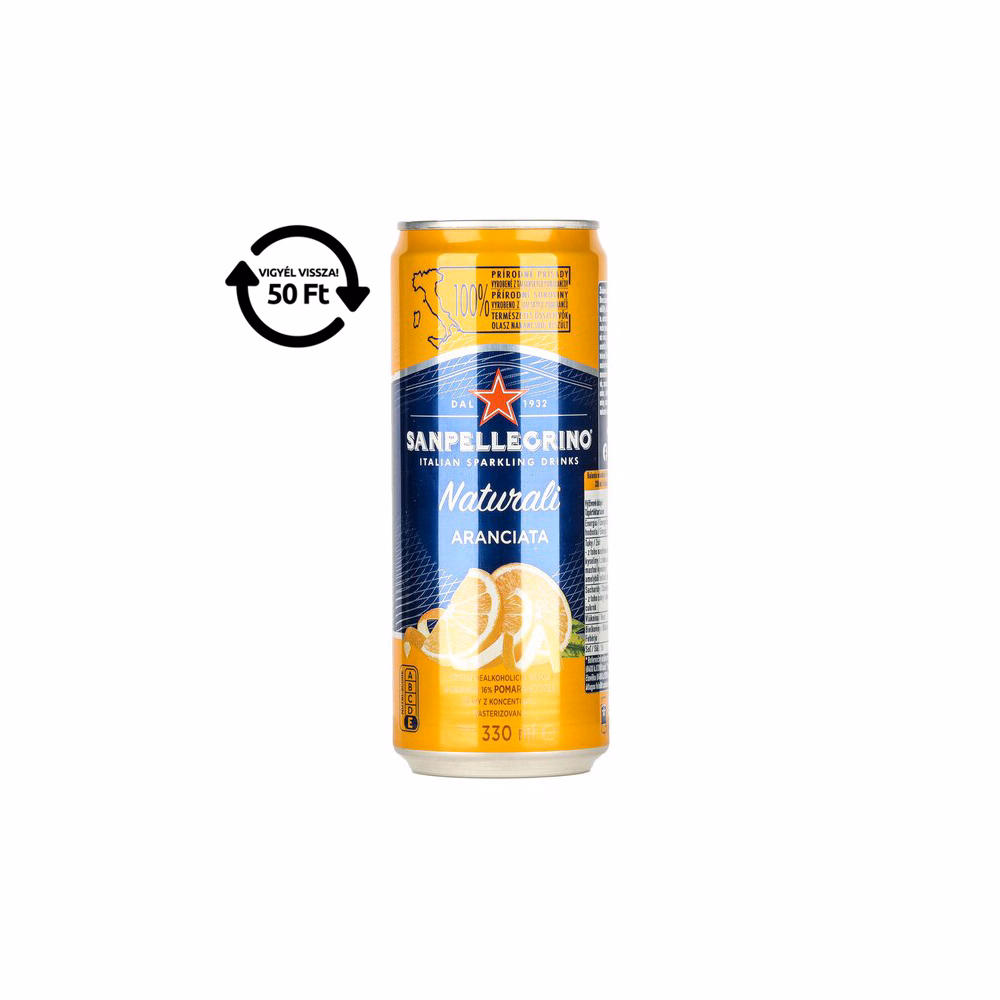 Üdítőital szénsavas SAN PELLEGRINO Aranciata narancs 0,33L DRS