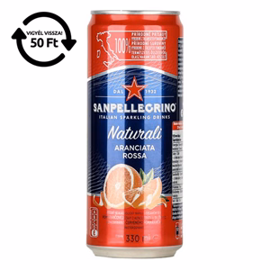 Üdítőital szénsavas SAN PELLEGRINO Aranciata Rossa vérnarancs 0,33L DRS