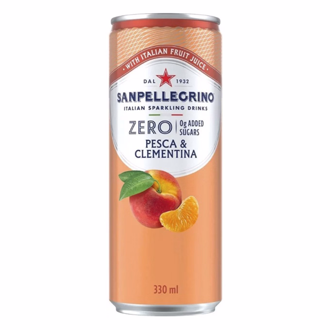 Üdítőital szénsavas SAN PELLEGRINO Zero Pesca&Clementina barack és mandarin 0,33L DRS
