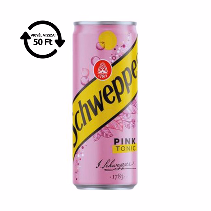 Üdítőital szénsavas SCHWEPPES Pink Tonic 0,33L DRS