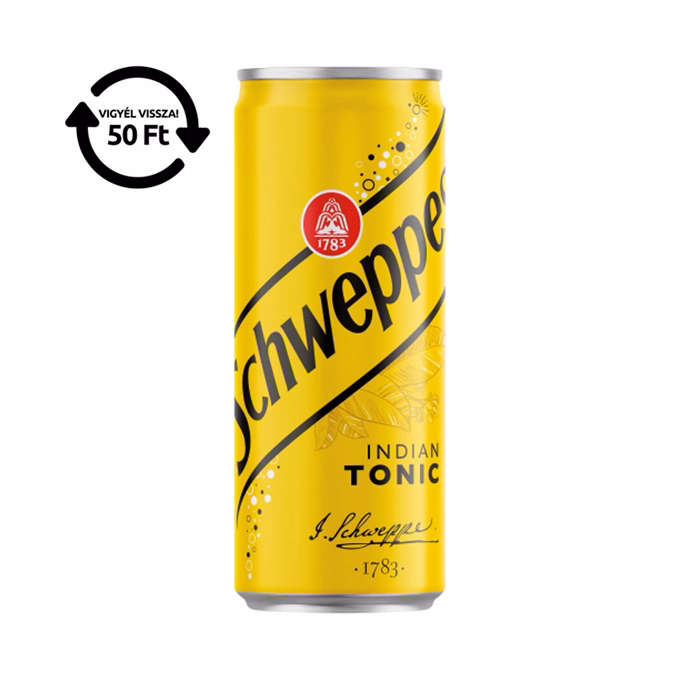 Üdítőital szénsavas SCHWEPPES Tonic 0,33L DRS