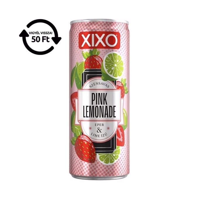 Üdítőital szénsavas XIXO Lemonade Pink 0,25L DRS