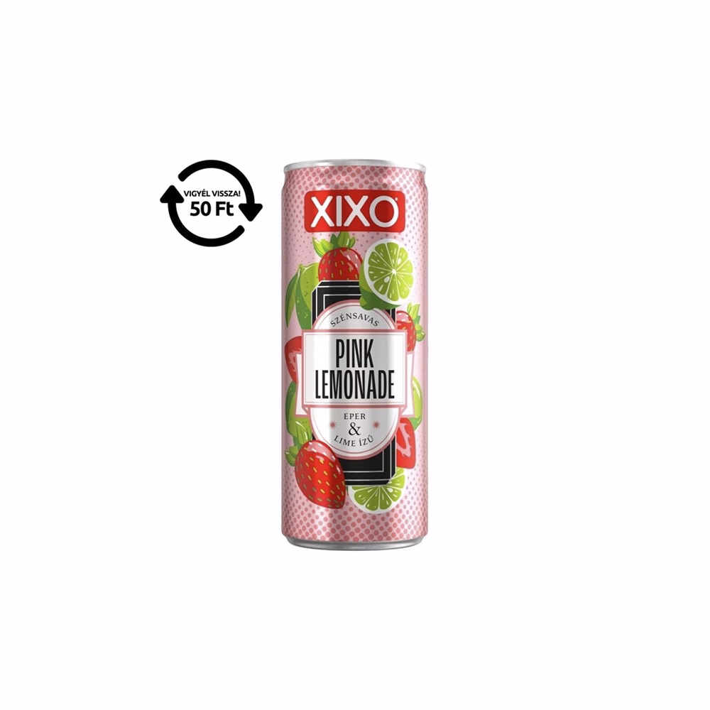 Üdítőital szénsavas XIXO Lemonade Pink 0,25L DRS