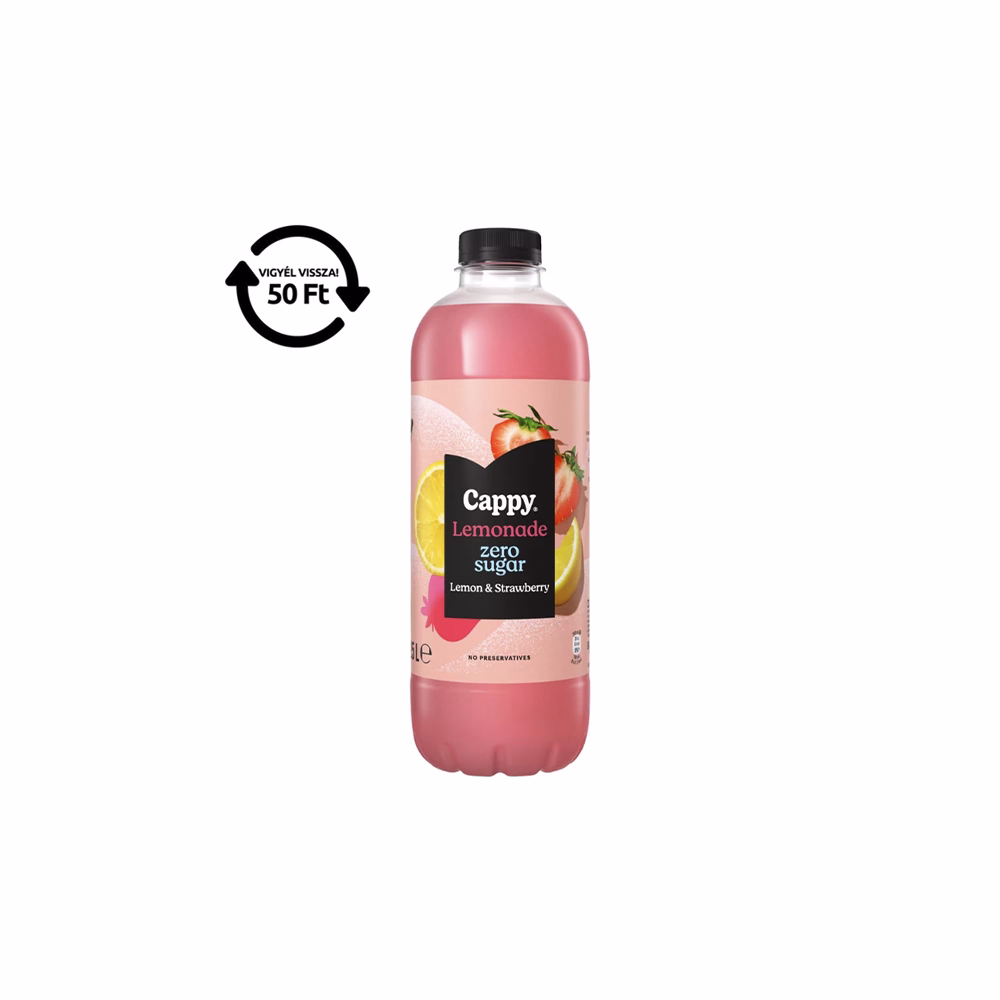 Üdítőital szénsavmentes CAPPY Happy Lemonade Zero eper 1,25L DRS