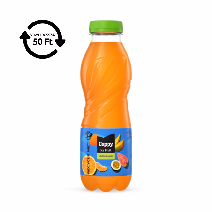 Üdítőital szénsavmentes CAPPY Ice Fruit Multivitamin 12%-os 0,5L DRS