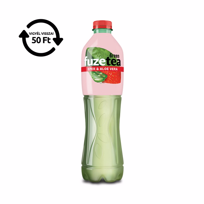 Üdítőital szénsavmentes FUZETEA Eper-Aloevera 1,5L DRS
