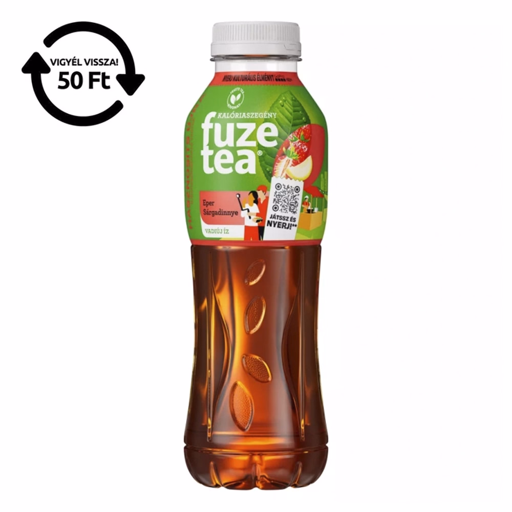 Üdítőital szénsavmentes FUZETEA Eper-Sárgadinnye 0,5L DRS