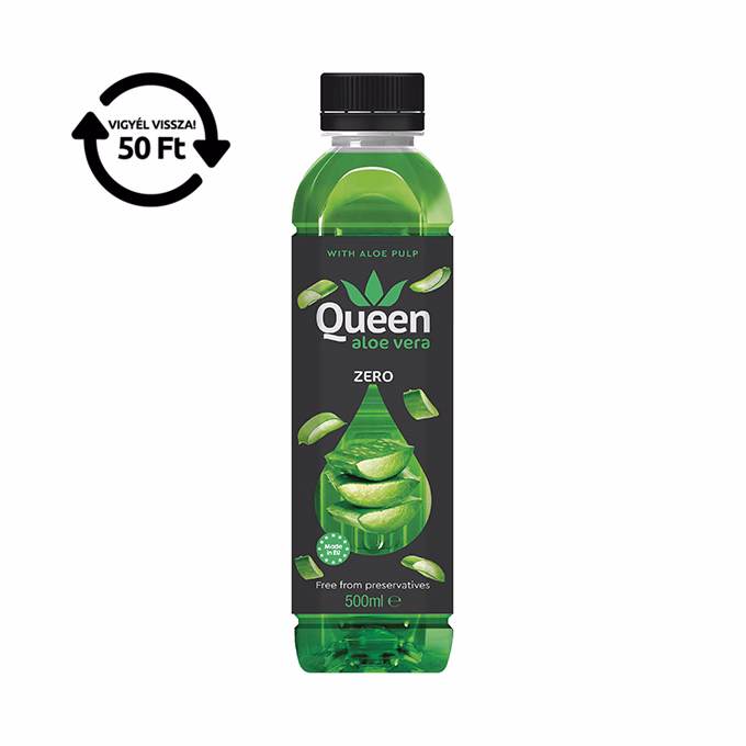Üdítőital szénsavmentes QUEEN Aloe Vera Zero 0,5L DRS