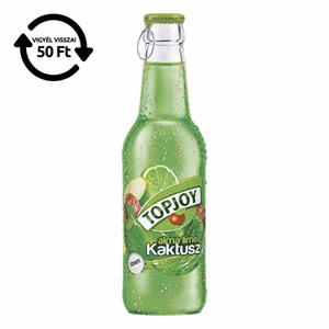 Üdítőital szénsavmentes TOPJOY alma-lime-kaktusz üveges 0,25L DRS