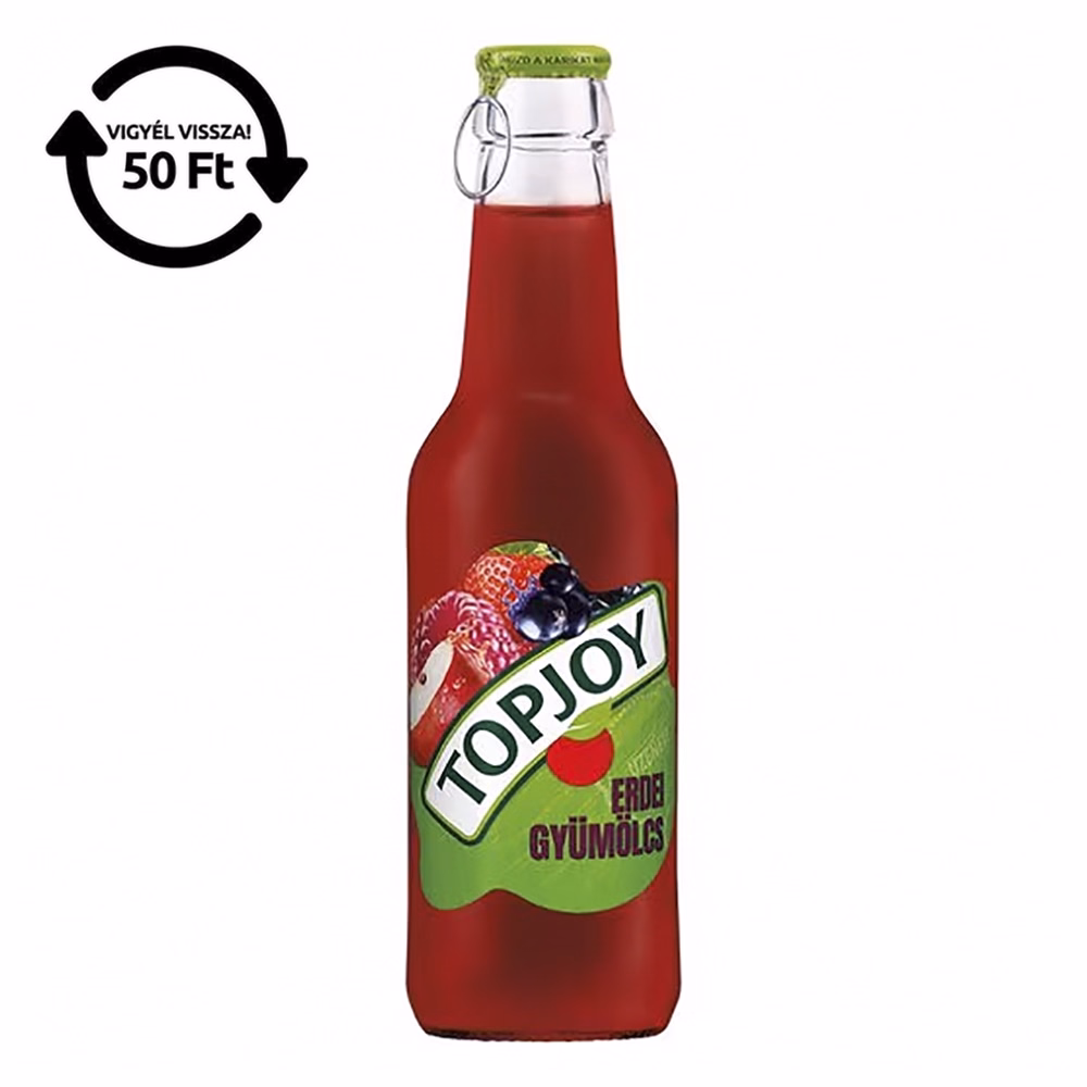Üdítőital szénsavmentes TOPJOY erdei gyümölcs üveges 0,25L DRS