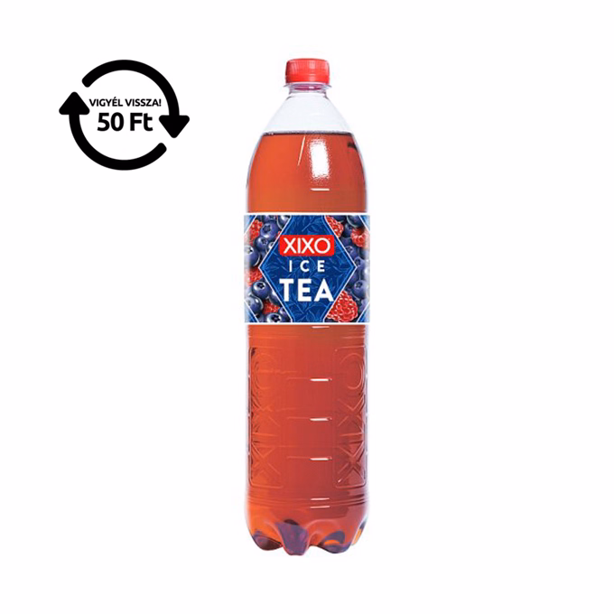 Üdítőital szénsavmentes XIXO Ice tea málna áfonya 1,5L DRS