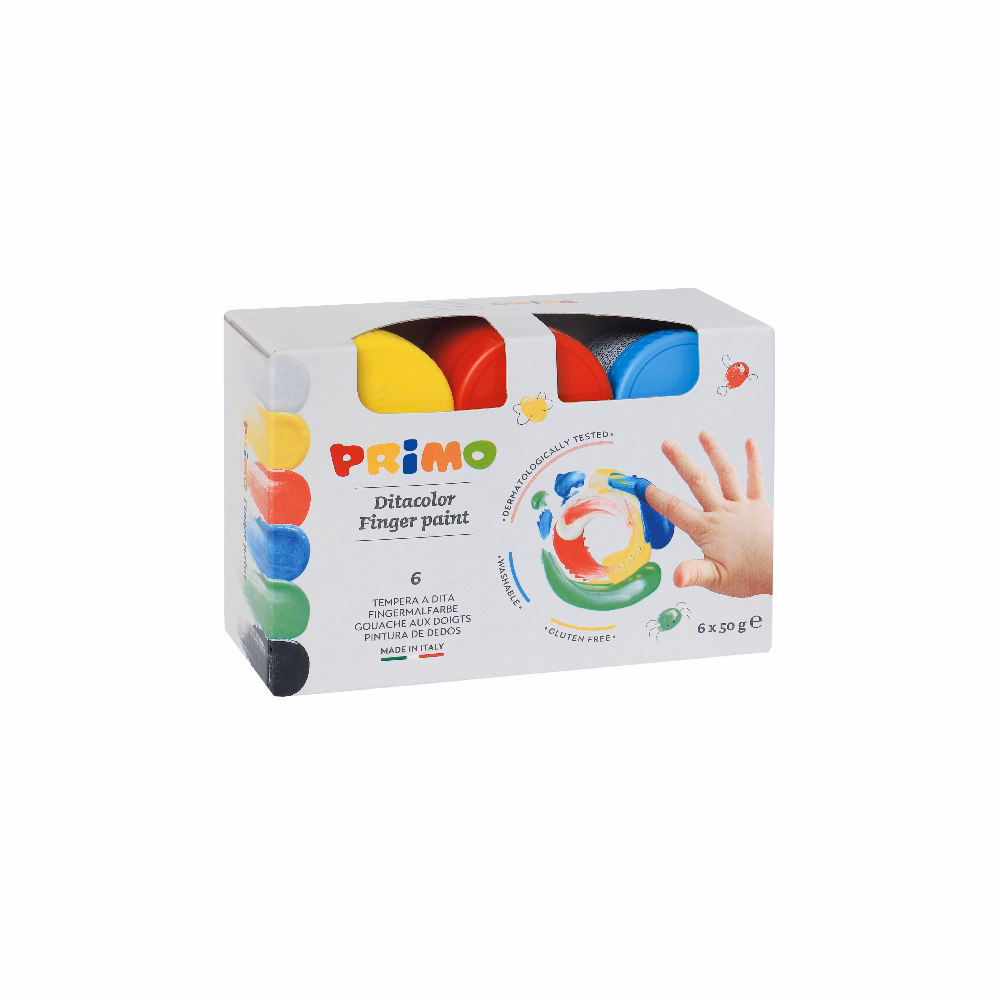 Ujjfesték PRIMO dobozos 50 g 6 szín/készlet