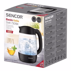 Üveg vízforraló SENCOR SWK 7301BK 2200W 1,7 liter fekete