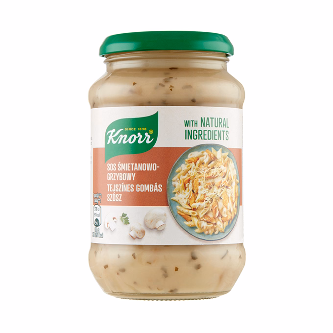 Üveges szósz KNORR Tejszínes gombás 400 g