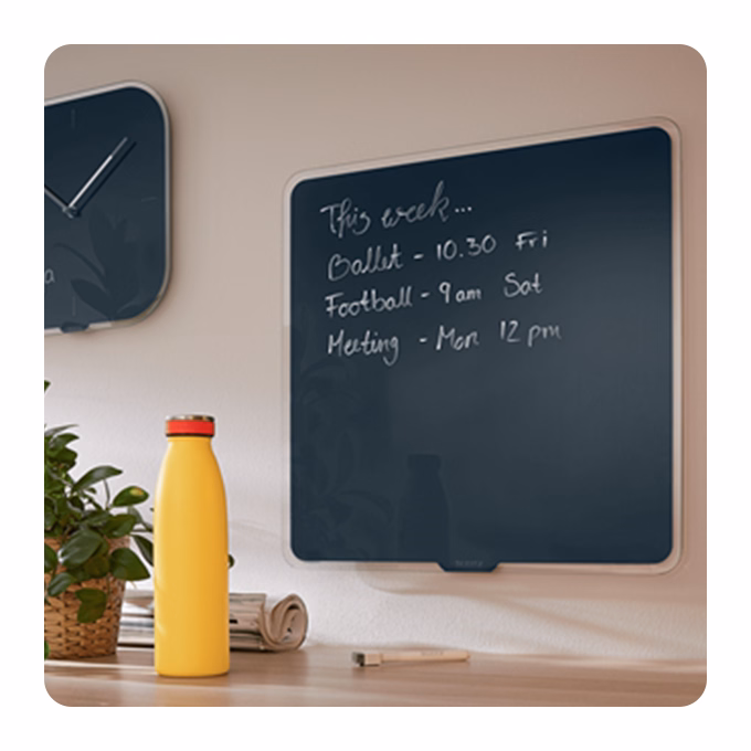 Üvegtábla LEITZ Cosy mágneses  45x45 cm bársonyszürke