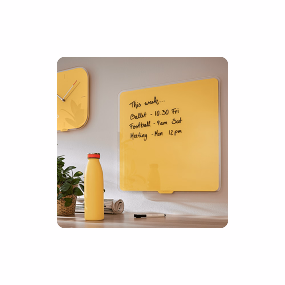Üvegtábla LEITZ Cosy mágneses  45x45 cm melegsárga