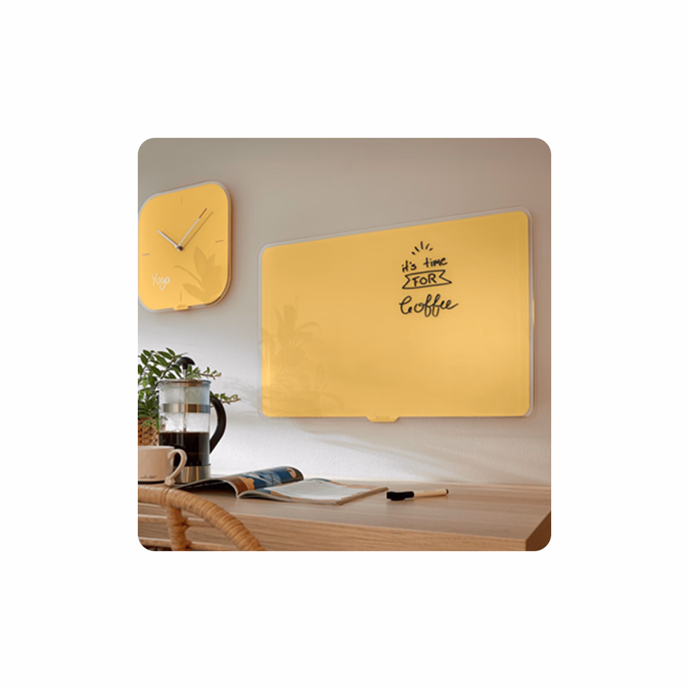 Üvegtábla LEITZ Cosy mágneses  60x40 cm melegsárga