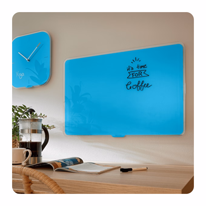 Üvegtábla LEITZ Cosy mágneses  60x40 cm nyugodtkék