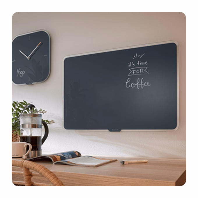 Üvegtábla LEITZ Cosy mágneses  80x60 cm bársonyszürke