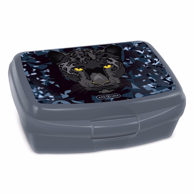 Uzsonnás doboz ARS UNA Black Panther műanyag BPA mentes 165x135x60 mm