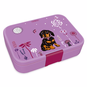 Uzsonnás doboz ARS UNA Cute Animals-Puppy osztott műanyag 216x153x52 mm
