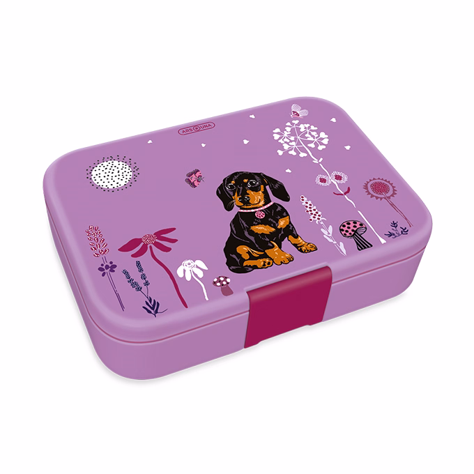 Uzsonnás doboz ARS UNA Cute Animals-Puppy osztott műanyag 216x153x52 mm