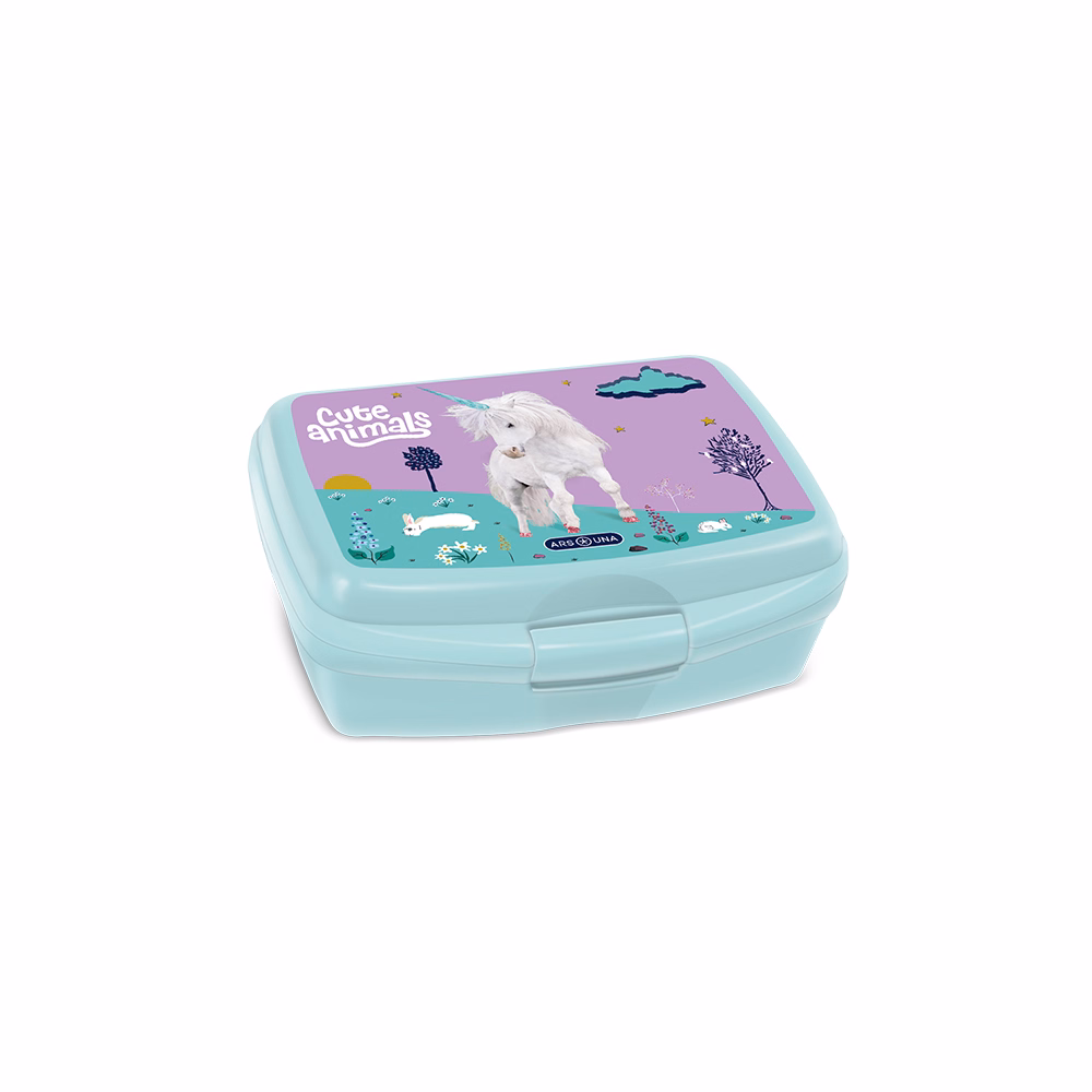 Uzsonnás doboz ARS UNA Cute Animals-Unicorn műanyag 165x135x60 mm