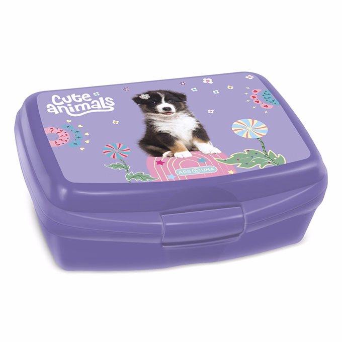 Uzsonnás doboz ARS UNA Cute Animals-Aussie műanyag BPA mentes 165x135x60 mm