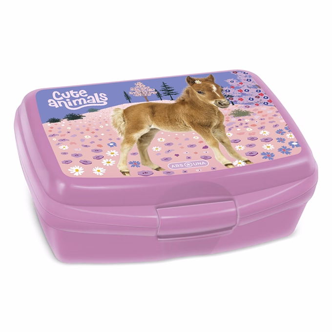 Uzsonnás doboz ARS UNA Cute Animals-Horse műanyag BPA mentes 165x135x60 mm