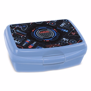 Uzsonnás doboz ARS UNA Gamers Hud műanyag BPA mentes 165x135x60 mm