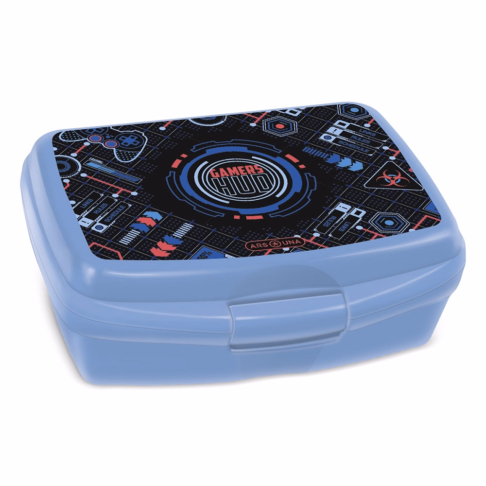 Uzsonnás doboz ARS UNA Gamers Hud műanyag BPA mentes 165x135x60 mm