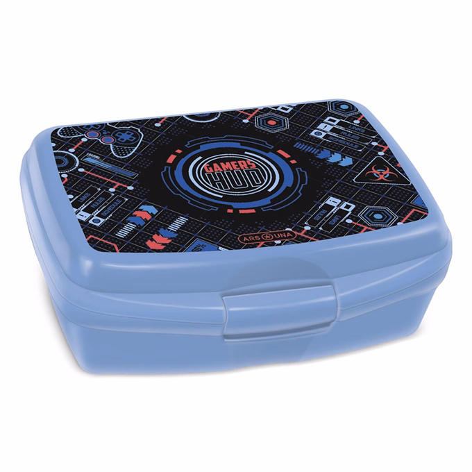 Uzsonnás doboz ARS UNA Gamers Hud műanyag BPA mentes 165x135x60 mm