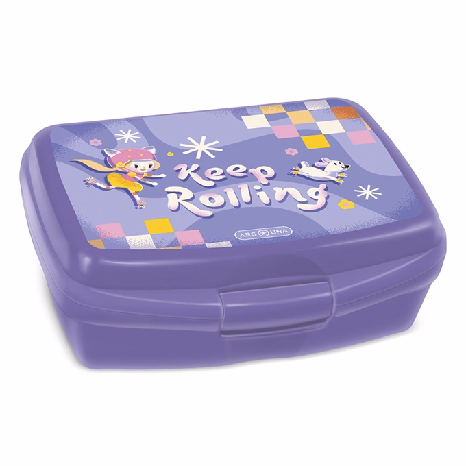 Uzsonnás doboz ARS UNA Keep Rolling műanyag BPA mentes 165x135x60 mm