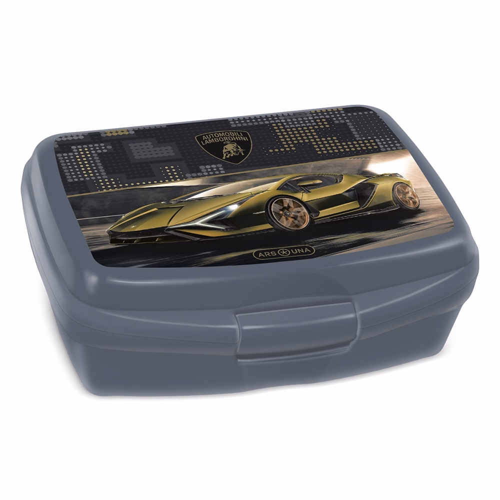 Uzsonnás doboz ARS UNA Lamborghini 5523 műanyag BPA mentes 165x135x60 mm