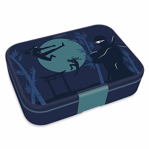 Uzsonnás doboz ARS UNA Ninjas in the Dark osztott műanyag 216x153x52 mm