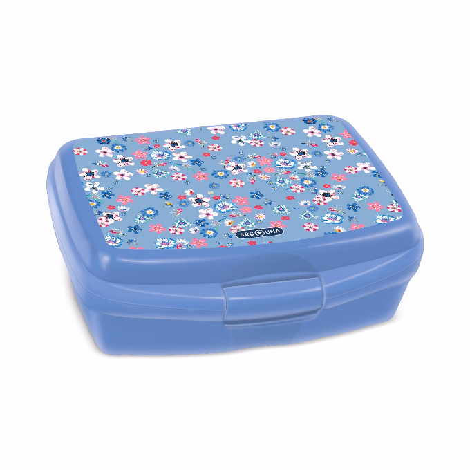 Uzsonnás doboz ARS UNA Pearl Blossom Blue műanyag 165x135x60 mm